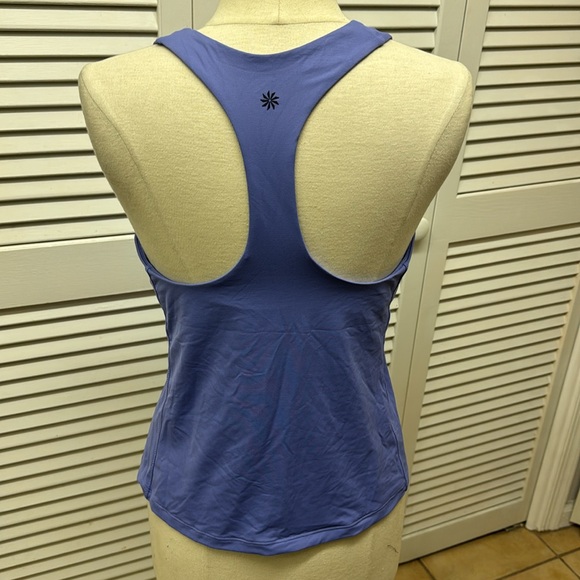 Athleta Purple Top Sports Bra With Attached Shelf Bra and Removable Cups Size L - Picture 2 of 4